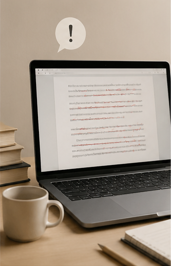 Te preocupa que el texto tenga errores que no podés ver.